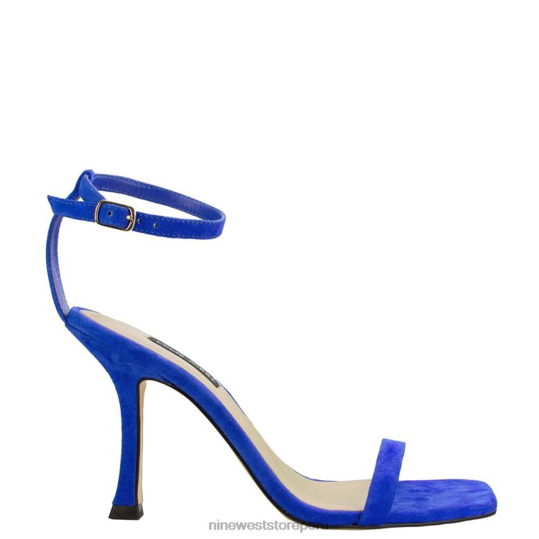 Nine West sandalias con tira en el tobillo 8JB4X437 gamuza azul medio