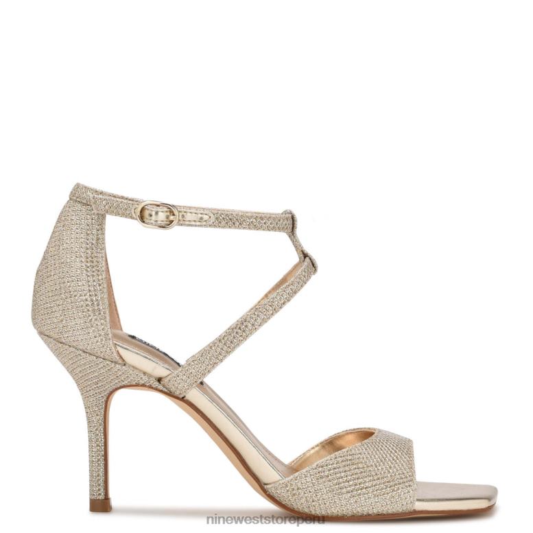 Nine West sandalias de tacón suspiros 8JB4X443 brillo platino