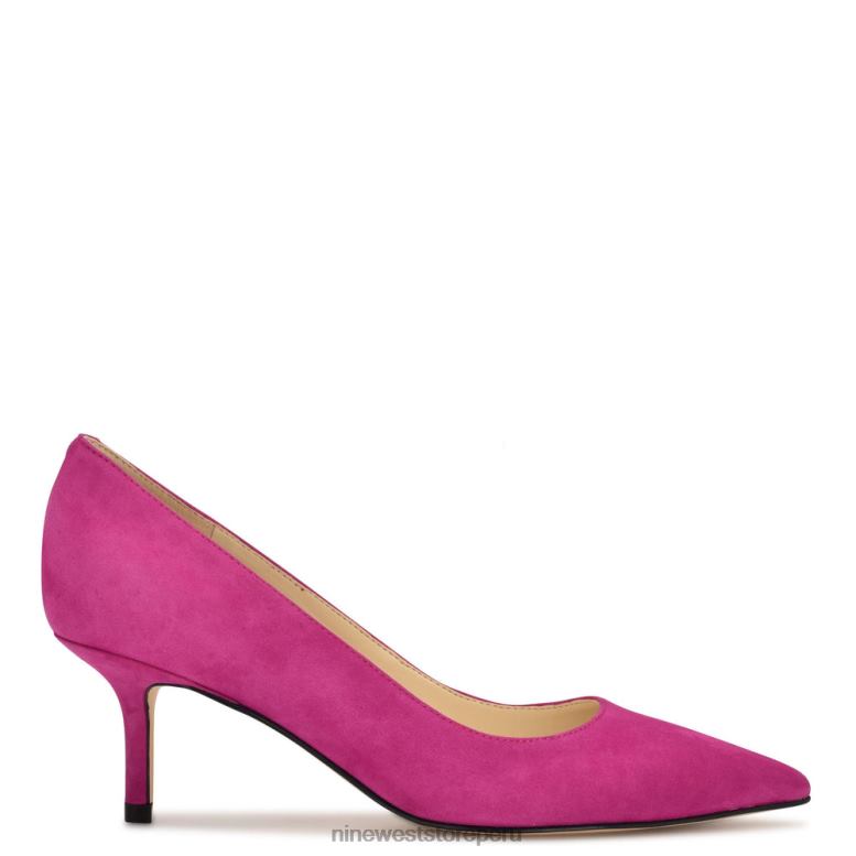 Nine West zapatos de tacón con punta puntiaguda arlene 8JB4X1164 ante rosa oscuro