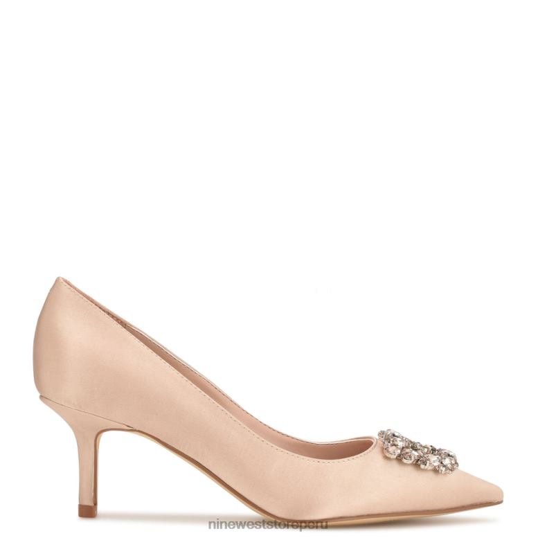 Nine West zapatos de tacón puntiagudos avolon 8JB4X1165 cristal satinado desnudo